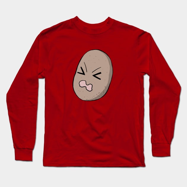 Cute Angry Potato Long Sleeve T-Shirt by TriggerAura